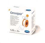 Пластырь фиксирующий, Omnipor (Омнипор) р. 1.25смх5м 1 шт арт. 9004362 на нетканой основе гипоаллергенный для щадящей фиксации белый картонная упаковка без еврохолдера