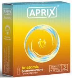 Презервативы, Aprix (Априкс) 3 шт анатомические